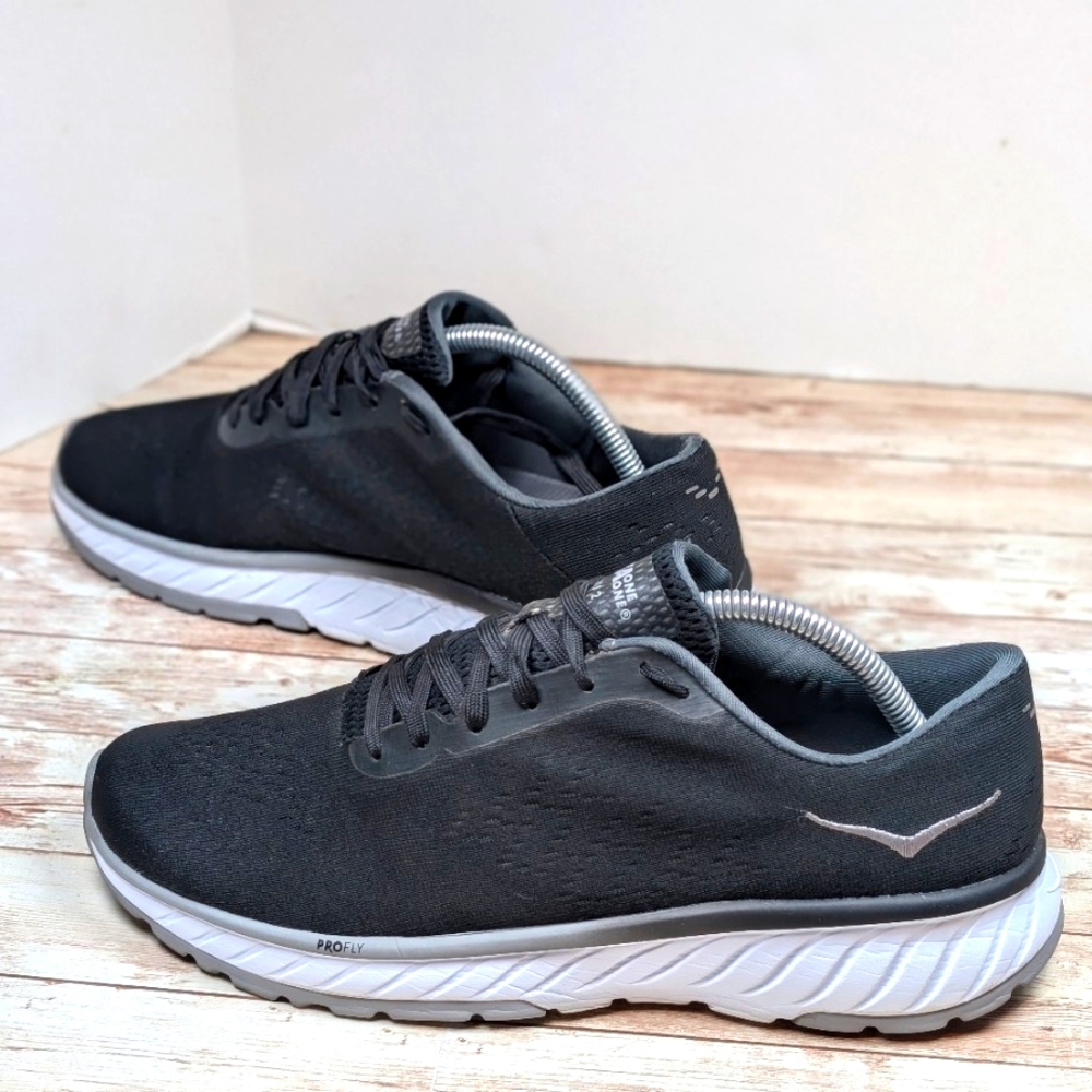 Hoka One One Cavu 2 ProFly Black Gray White Canvas Athletic Sneakers Shoe Men 10 - Picture 2 of 13